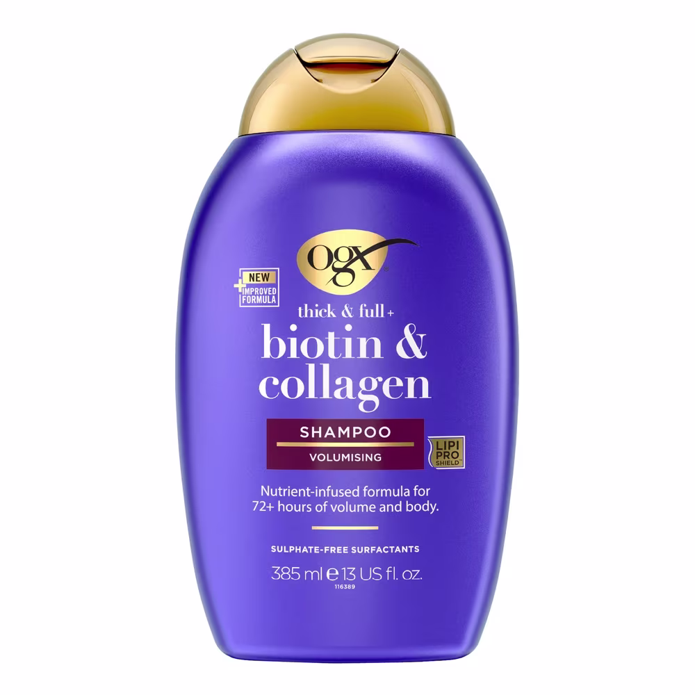 OGX_0022796976703_EMEA_UK_Biotin_SH_385ml_ECOM_JPG OGX Thick & Full+ Biotin & Collagen Shampoo, 385ml - Image 1