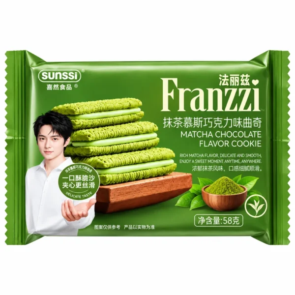 Franzzi Matcha Chocolate Sandwich Cookies 58g in Green Packaging – Buy Online in Ghana